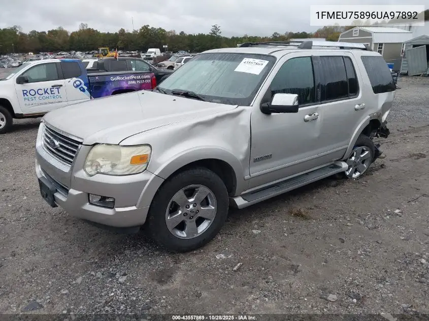 1FMEU75896UA97892 2006 Ford Explorer Limited