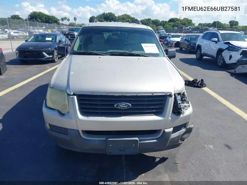 1FMEU62E66UB27581 2006 Ford Explorer Xls