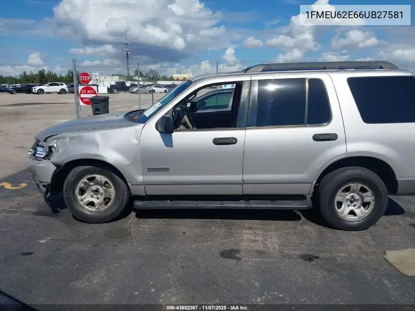 1FMEU62E66UB27581 2006 Ford Explorer Xls