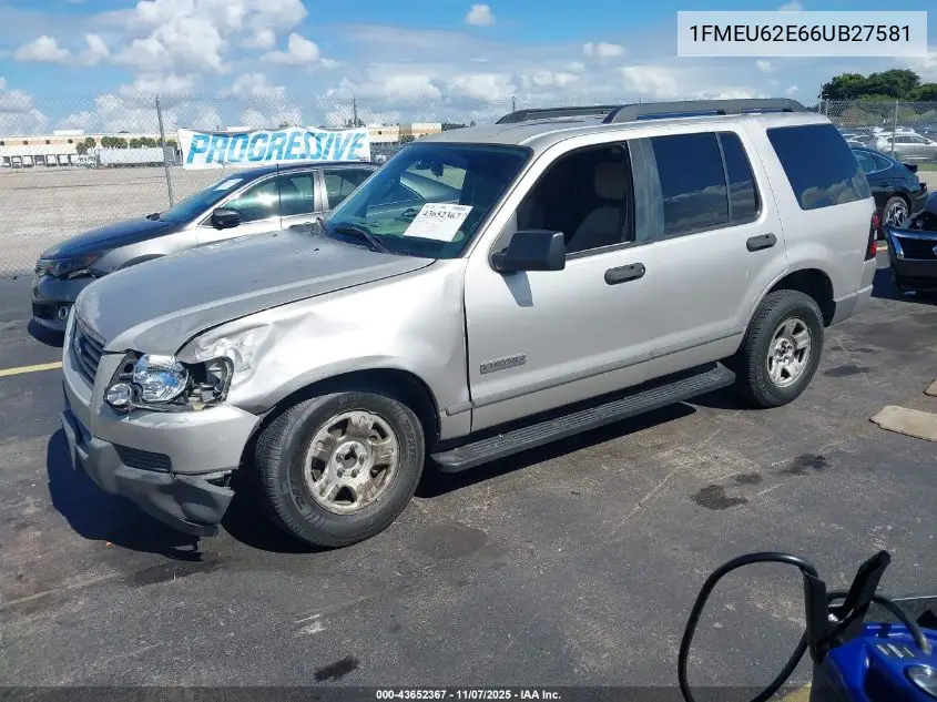 1FMEU62E66UB27581 2006 Ford Explorer Xls