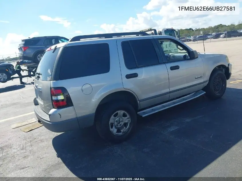 1FMEU62E66UB27581 2006 Ford Explorer Xls
