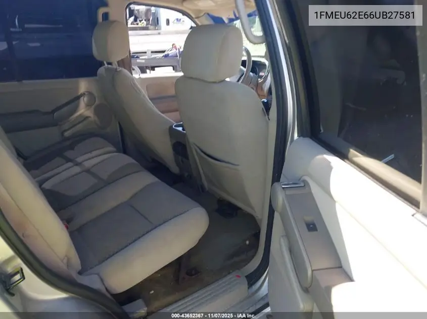 1FMEU62E66UB27581 2006 Ford Explorer Xls