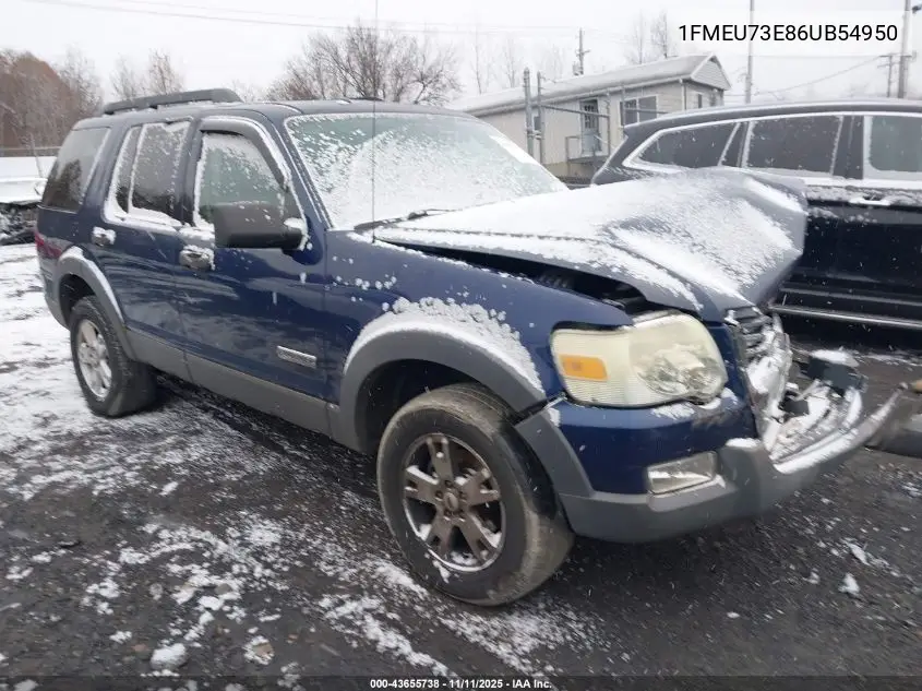 1FMEU73E86UB54950 2006 Ford Explorer Xlt