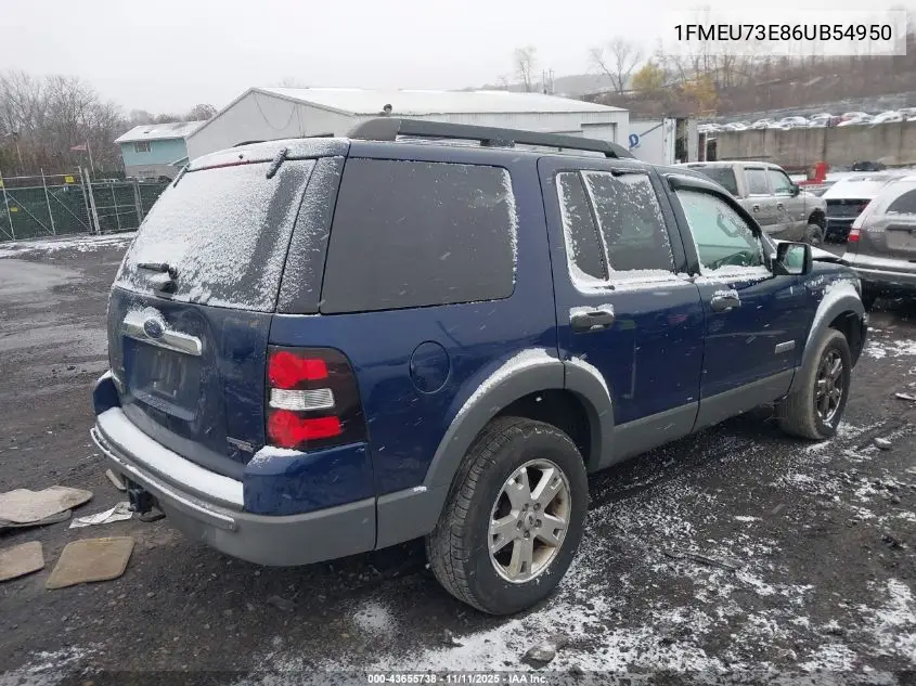 1FMEU73E86UB54950 2006 Ford Explorer Xlt