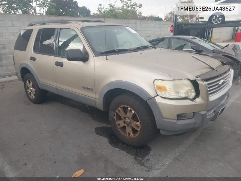 1FMEU63E26UA43627 2006 Ford Explorer Xlt