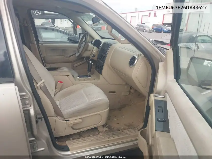 1FMEU63E26UA43627 2006 Ford Explorer Xlt