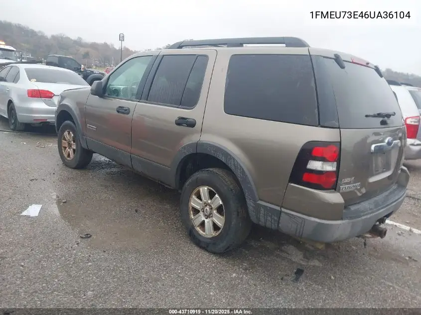 1FMEU73E46UA36104 2006 Ford Explorer Xlt
