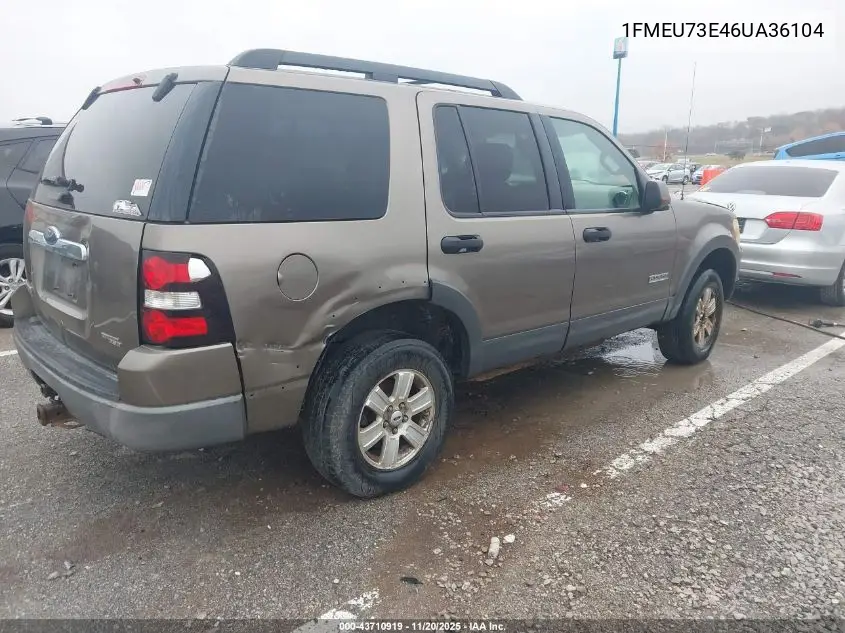 1FMEU73E46UA36104 2006 Ford Explorer Xlt