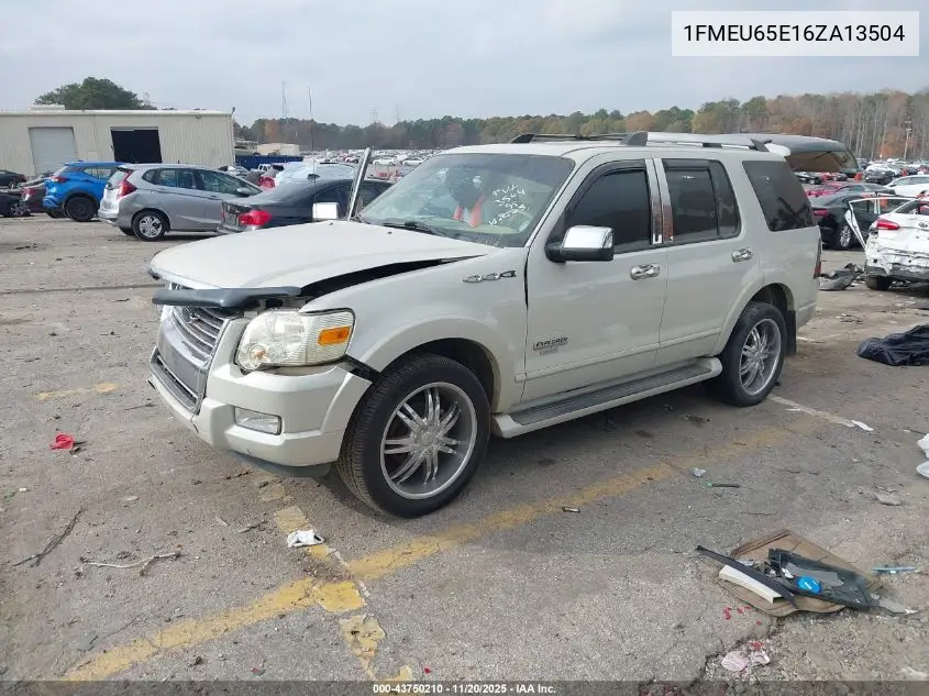1FMEU65E16ZA13504 2006 Ford Explorer Limited