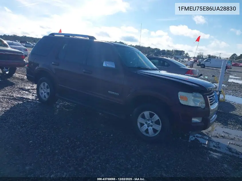 1FMEU75E86UA28830 2006 Ford Explorer Limited