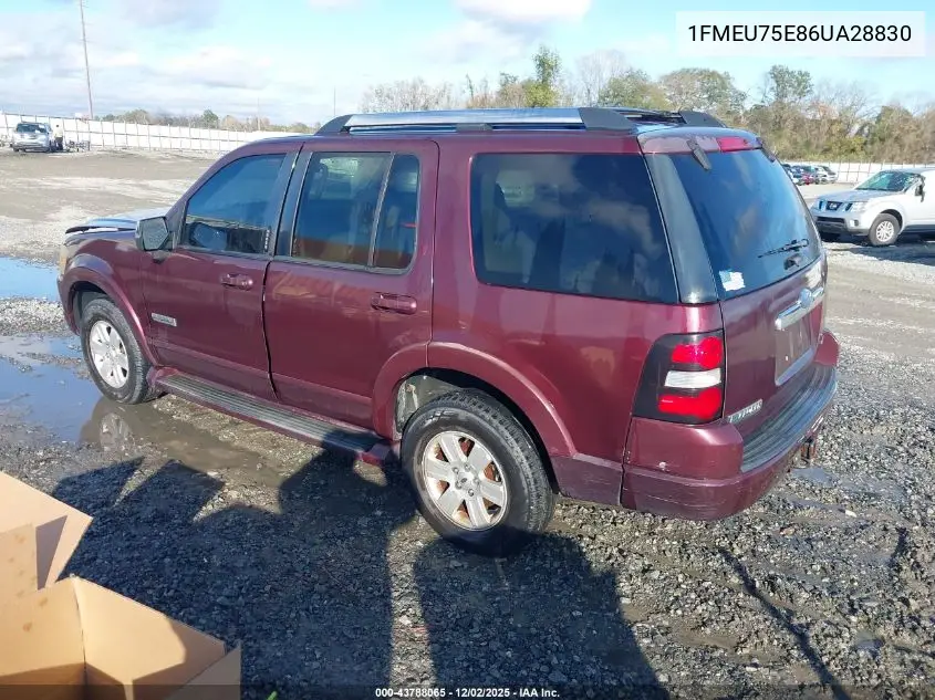 1FMEU75E86UA28830 2006 Ford Explorer Limited