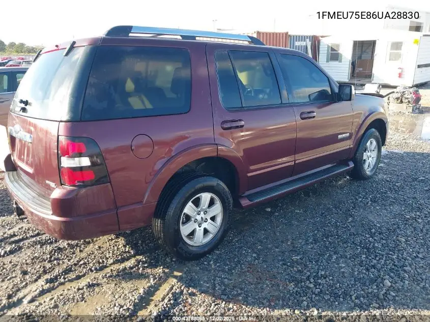1FMEU75E86UA28830 2006 Ford Explorer Limited