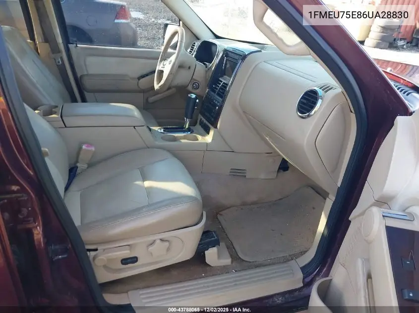 1FMEU75E86UA28830 2006 Ford Explorer Limited