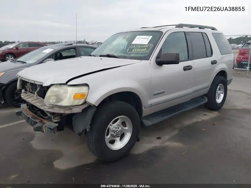 1FMEU72E26UA38855 2006 Ford Explorer Xls