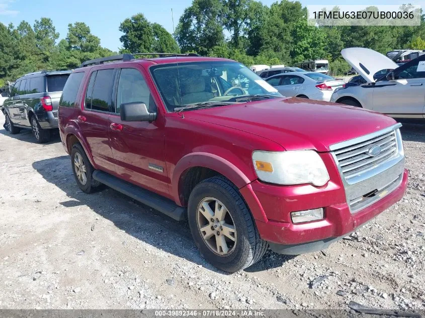 1FMEU63E07UB00036 2007 Ford Explorer Xlt