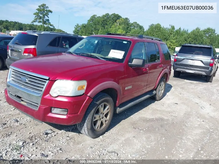 1FMEU63E07UB00036 2007 Ford Explorer Xlt