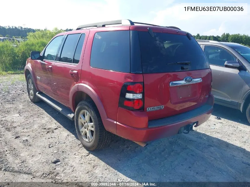 1FMEU63E07UB00036 2007 Ford Explorer Xlt