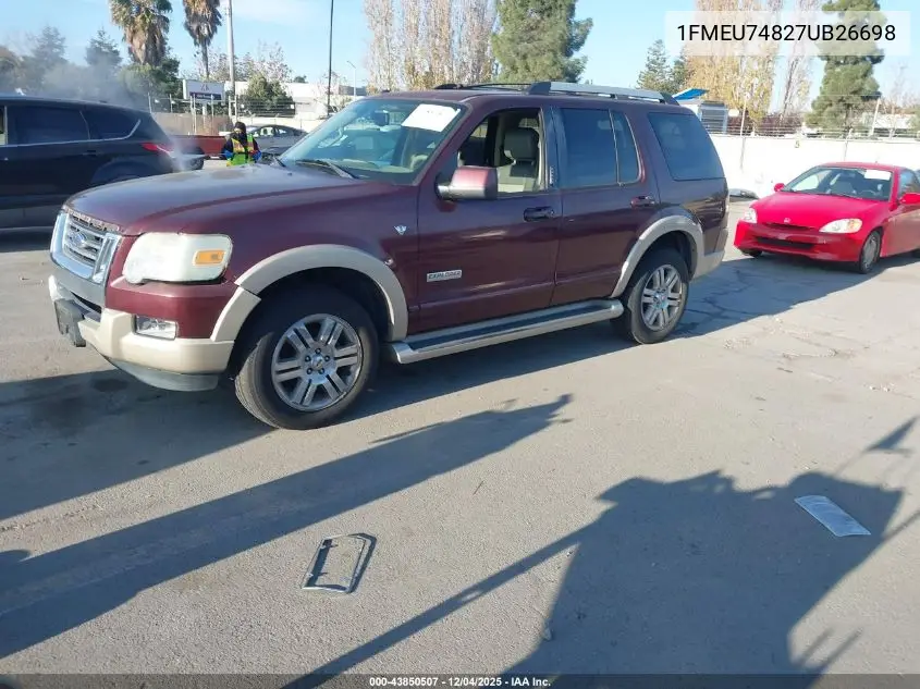 1FMEU74827UB26698 2007 Ford Explorer Eddie Bauer
