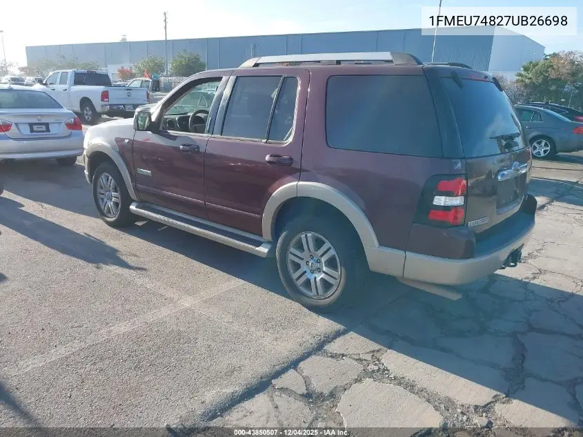 1FMEU74827UB26698 2007 Ford Explorer Eddie Bauer