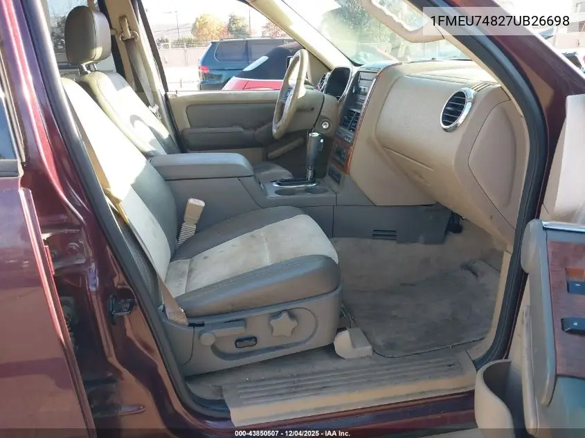 1FMEU74827UB26698 2007 Ford Explorer Eddie Bauer