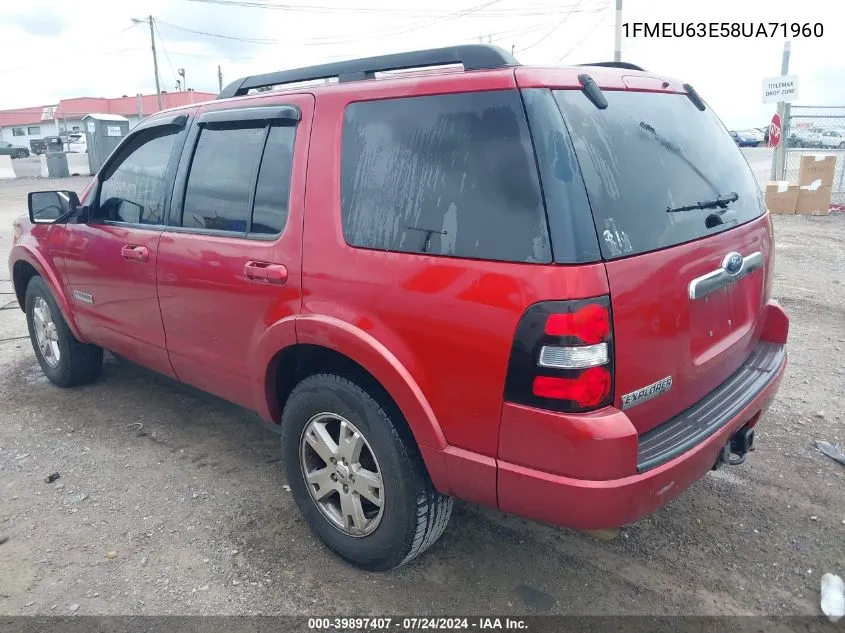 1FMEU63E58UA71960 2008 Ford Explorer Xlt