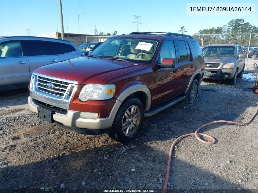1FMEU74839UA26144 2009 Ford Explorer Eddie Bauer
