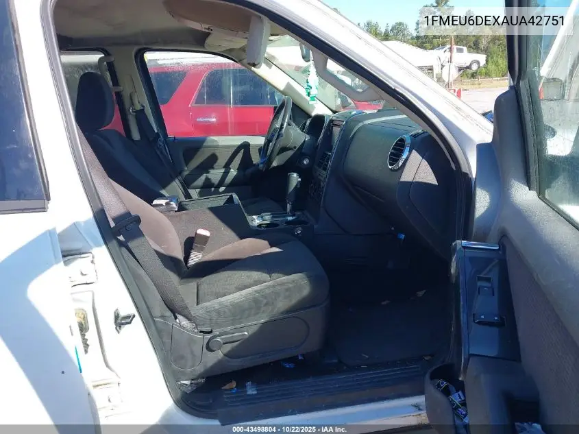 1FMEU6DEXAUA42751 2010 Ford Explorer Xlt