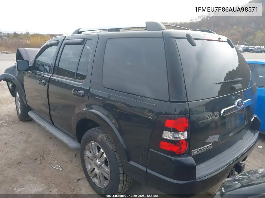 1FMEU7F86AUA98571 2010 Ford Explorer Limited