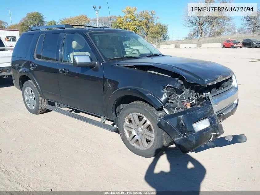 1FMEU7F82AUA72694 2010 Ford Explorer Limited