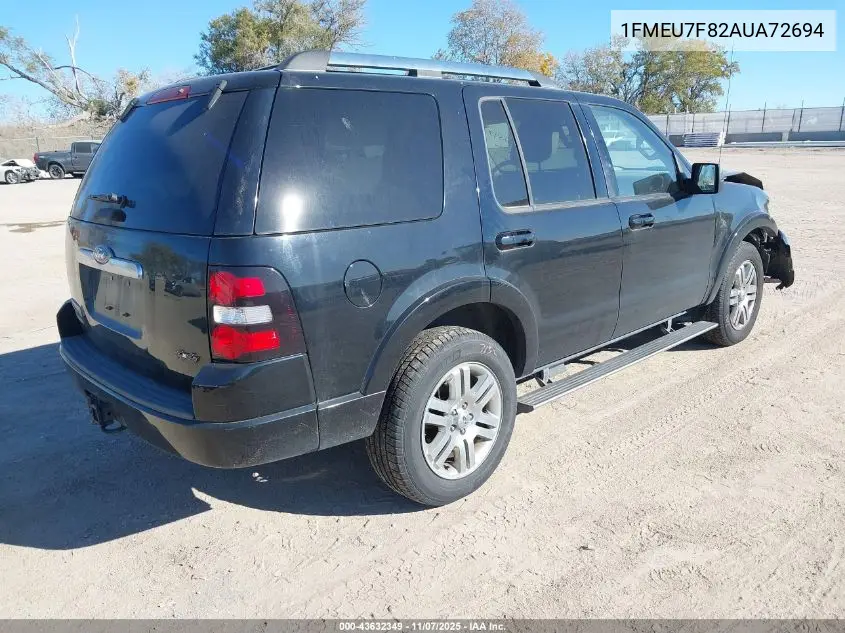 1FMEU7F82AUA72694 2010 Ford Explorer Limited