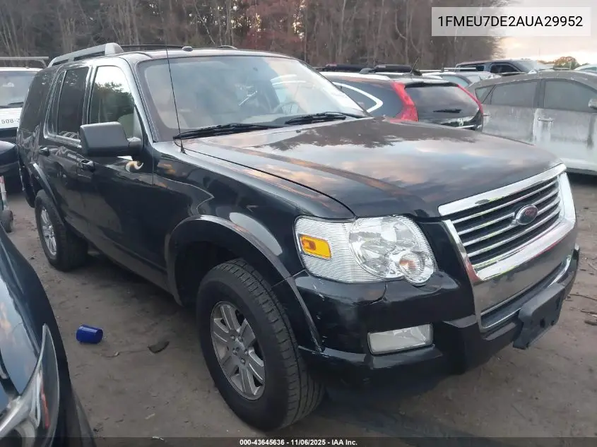 1FMEU7DE2AUA29952 2010 Ford Explorer Xlt