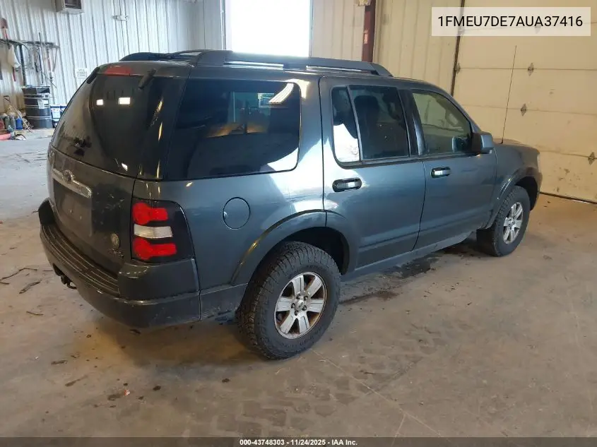 1FMEU7DE7AUA37416 2010 Ford Explorer Xlt
