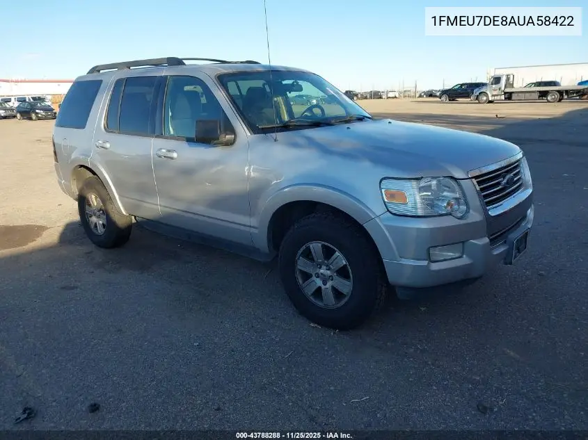 1FMEU7DE8AUA58422 2010 Ford Explorer Xlt