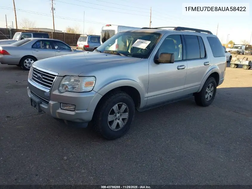1FMEU7DE8AUA58422 2010 Ford Explorer Xlt