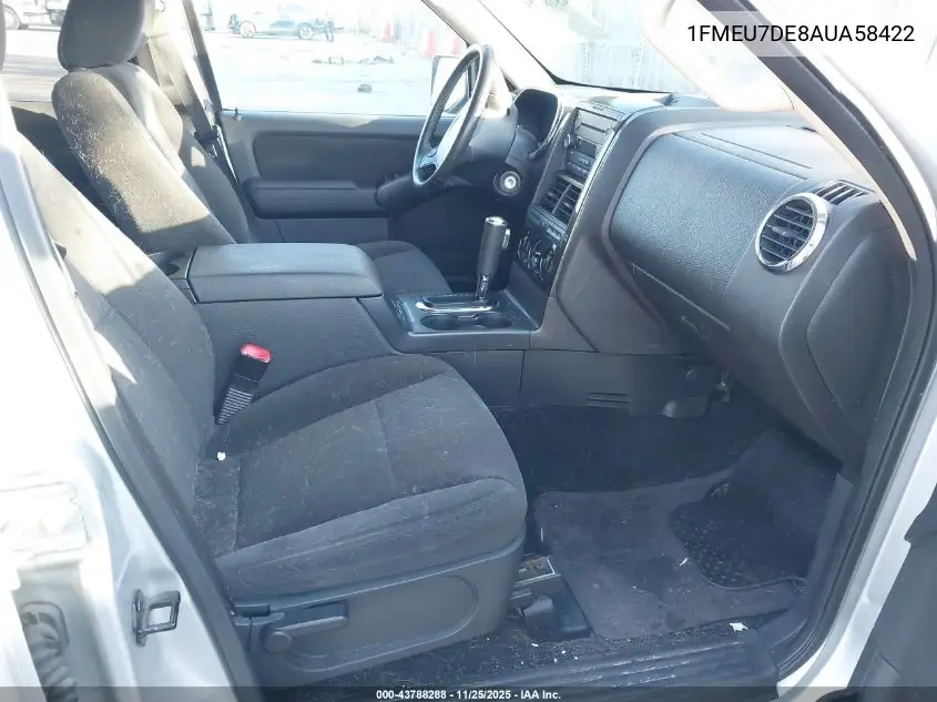 1FMEU7DE8AUA58422 2010 Ford Explorer Xlt