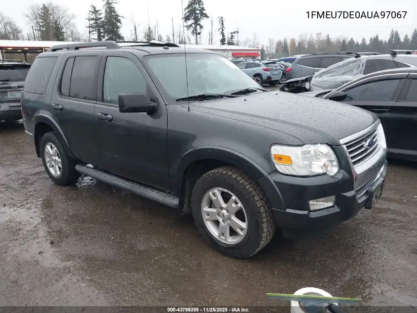 1FMEU7DE0AUA97067 2010 Ford Explorer Xlt