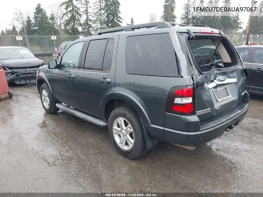 1FMEU7DE0AUA97067 2010 Ford Explorer Xlt