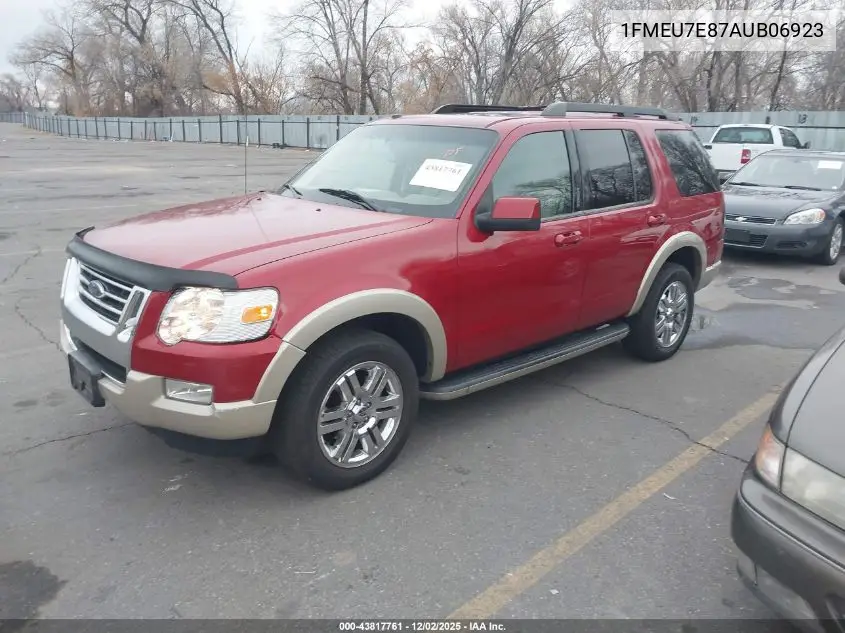 1FMEU7E87AUB06923 2010 Ford Explorer Eddie Bauer