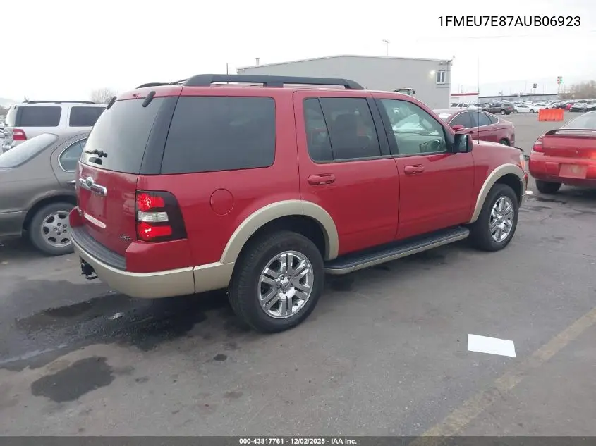 1FMEU7E87AUB06923 2010 Ford Explorer Eddie Bauer