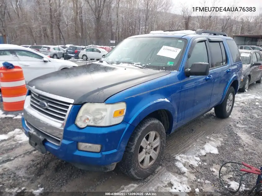 1FMEU7DE4AUA76383 2010 Ford Explorer Xlt