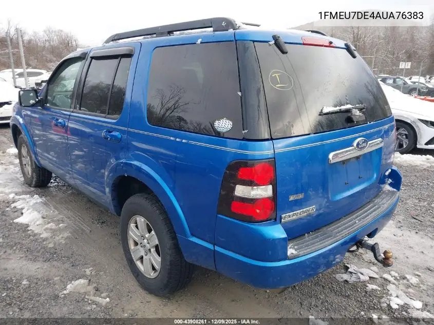 1FMEU7DE4AUA76383 2010 Ford Explorer Xlt