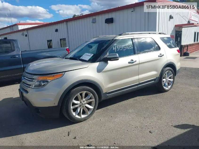 1FMHK8F85BGA86615 2011 Ford Explorer Limited