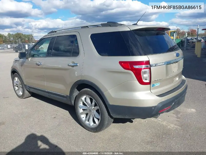 1FMHK8F85BGA86615 2011 Ford Explorer Limited