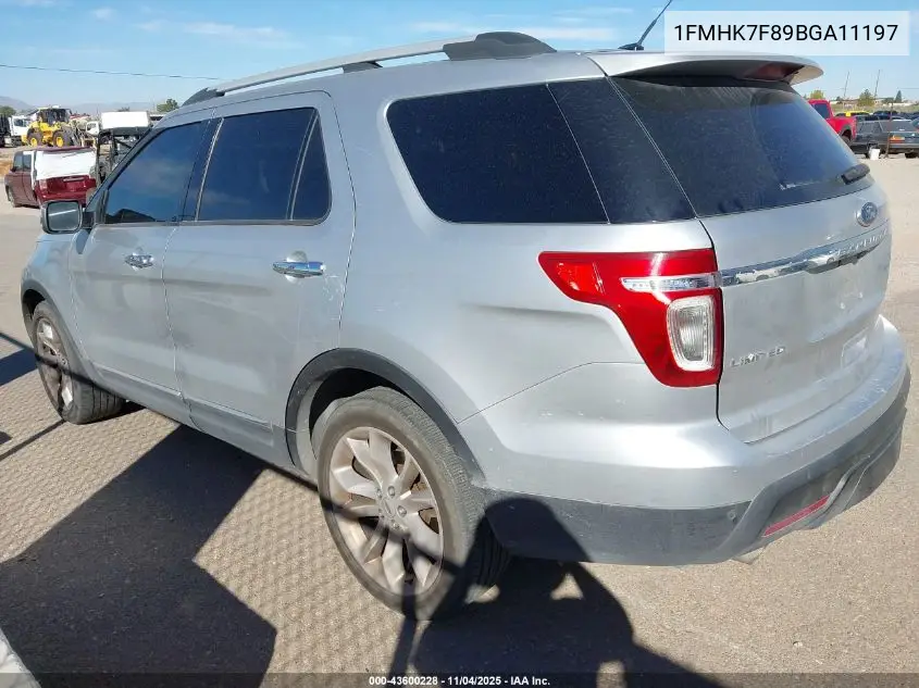 1FMHK7F89BGA11197 2011 Ford Explorer Limited