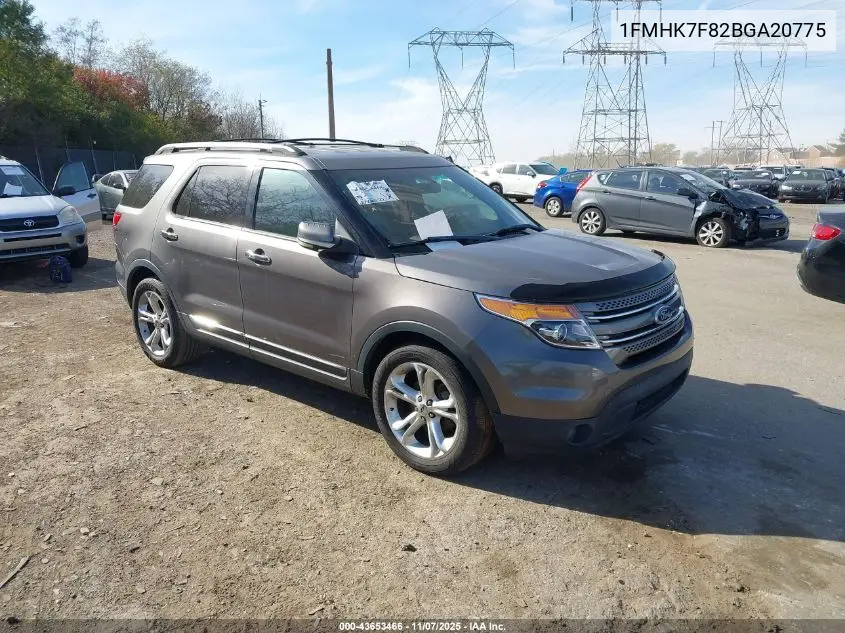 1FMHK7F82BGA20775 2011 Ford Explorer Limited