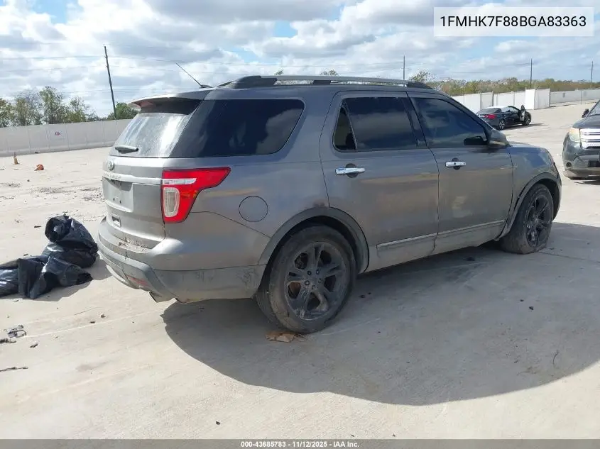 1FMHK7F88BGA83363 2011 Ford Explorer Limited