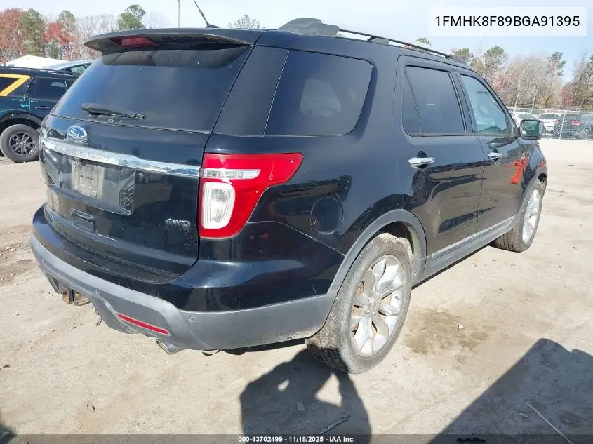 1FMHK8F89BGA91395 2011 Ford Explorer Limited