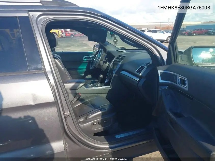 1FMHK8F80BGA76008 2011 Ford Explorer Limited