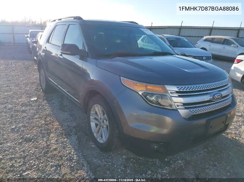 1FMHK7D87BGA88086 2011 Ford Explorer Xlt