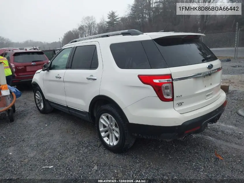 1FMHK8D86BGA66442 2011 Ford Explorer Xlt